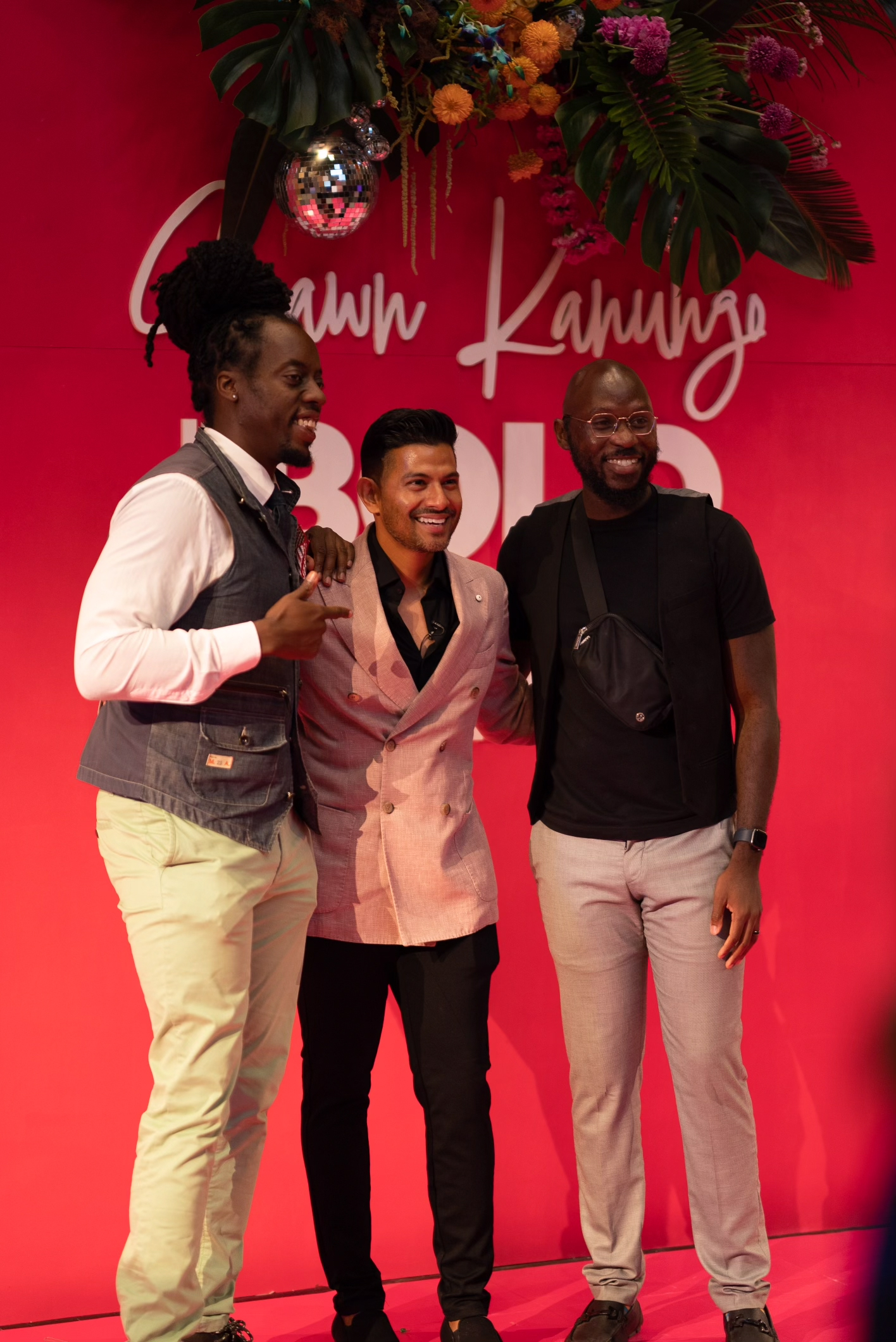 Shawn Kanaugo, bobbyt, and Daniel madden in the midst of  red carpet 